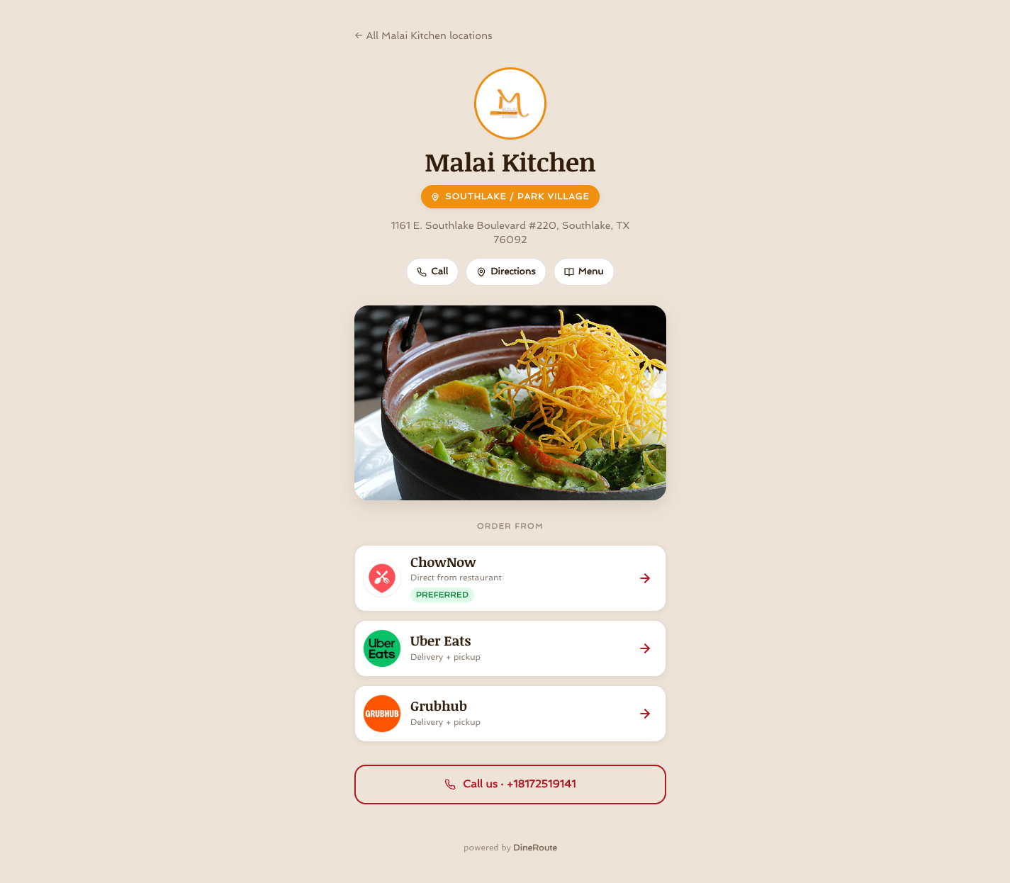 DineRoute agency dashboard concept showing multiple restaurant clients